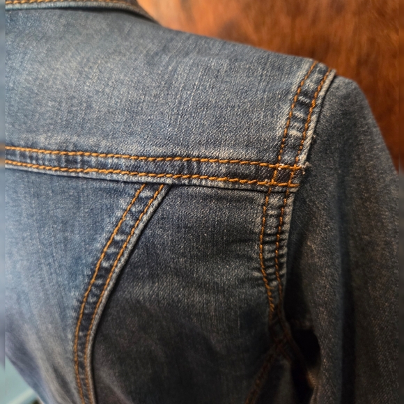 Earl Jeans Blue Denim Jacket with Stud Details - Picture 8 of 13